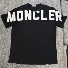MONCLER ブラック ビッグロゴ Tシャツ メンズSサイズ