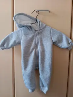 SHEIN ベビー ロンパース 3-6ヶ月 裏起毛 グレー