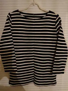 無印良品 MUJI 長袖 ボーダー カットソー レディース