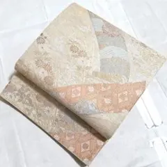 未使用品 開き名古屋帯 羅 夏帯 夏 生成り 波 長さ3m65cm 正絹 - メルカリ