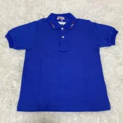 新品タグ付き mikihouseミキハウス ポロシャツ半袖 ブルー ロゴ 120