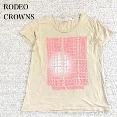 ロデオクラウンズ 半袖Tシャツ クルーネック ロゴプリント グラデーション 綿