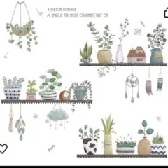 ウォールステッカー　新品未使用品　北欧　おしゃれ　剥がせる　観葉植物　こいのぼりのサムネイル