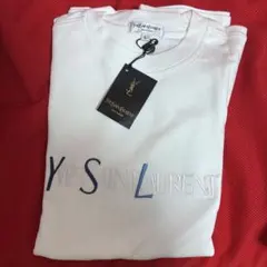 梅*ん様 Yves Saint Laurent ロゴ刺繍 Tシャツ ホワイト Lのサムネイル
