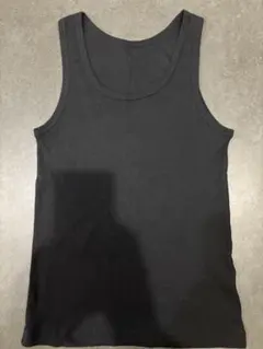 【XS】UNIQLO ドライカラーリブタンクトップ　ブラックのサムネイル