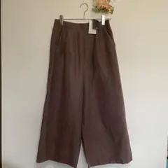 【L】philter ♡ スエード調 ブラウン ワイドパンツ　タグ 新品