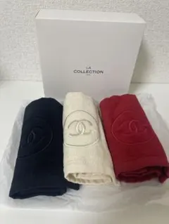 シャネル　CHANEL ノベルティ　ハンドタオル　3枚セット