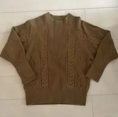 ニコアンド ST65TE07SB M ブラウン ケーブルニット 美品