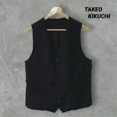 ね*ん様 タケオキクチ　TAKEO KIKUCHI ベスト　日本製　ブラックのサムネイル