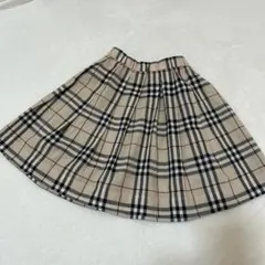 ハンドメイド チェック柄プリーツスカート