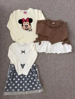 【110cm】女の子 3点まとめ売り ディズニー テータテート チュールワンピ