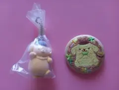 ポムポムプリン ミニチュアチャーム＆刺繍缶バッジ