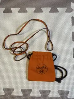 エルメス　ミニ巾着＆革紐