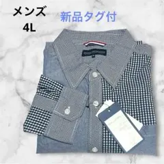新品タグ付 4L スプレンディッド 長袖シャツ 千鳥格子　メンズのサムネイル