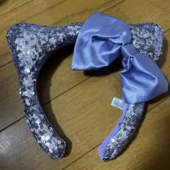 キティカチューシャ 紫色 スパンコール