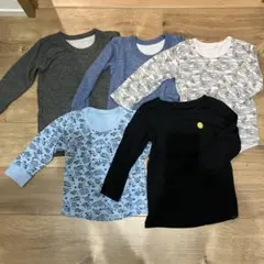 【セット】キッズ　肌着　アンダーシャツ　長袖　厚手　100～110　5着