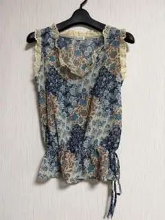 CLOSE UP 花柄 ノースリーブ レース チュニックのサムネイル