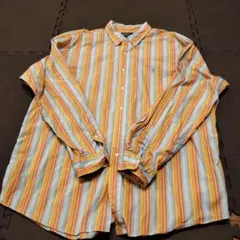 古着　Polo Ralph Lauren ストライプ長袖シャツ　メンズXXLのサムネイル