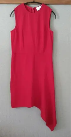 CK CALVIN KLEIN ワンピース ノースリーブワンピース ドレス 赤