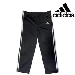 adidas ブラック トレーニング ジャージ パンツ ストライプ 美品 ワイド