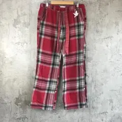 az87古着　チェックパンツ　パジャマパンツ　赤　えんじ　グレー　黒