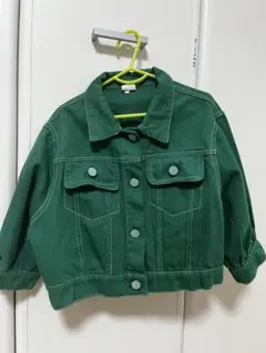 グリーン デニムジャケット