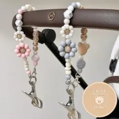 【名入れ無料】360°回転金具 シューズクリップ（ロング）｜Wフラワー