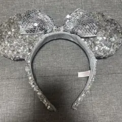 ミニー カチューシャ シルバー スパンコール