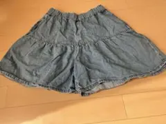 GUデニム キュロットパンツ 150cm