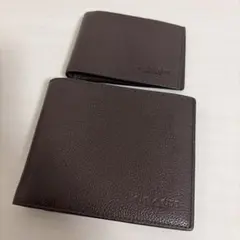 coach コーチ　二つ折り　ミニ財布　ダークブラウン　レザー　カードケースのサムネイル