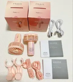 2個 Francfranc フレ ミニファン オーロラ ピンク ハンディファン
