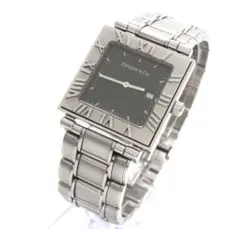 【アトラススクエア】TIFFANY＆Co. ティファニー時計 ブラック☆極美品☆のサムネイル