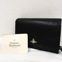 Vivienne Westwood 二つ折り財布 レザーゴールドオーブブラック