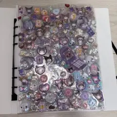 Ａ5シール帳完成品。5ページあります。１ページ三枚ほどのシールを使っております。