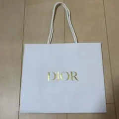 Dior ショップ袋 ホワイト ゴールドロゴ