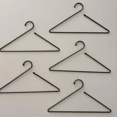 ✨未使用✨KANADEMONO（カナデモノ）・黒のアイアンハンガー5本セット