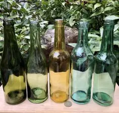 49 レトロ ガラス瓶 ヴィンテージ フラワーべース カラフル ボトル いろいろ