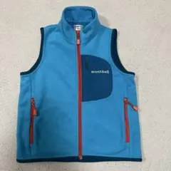 mont-bell フリースベスト 100 ブルー CLIMAPLUS