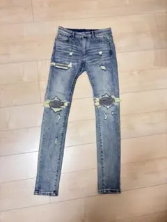 mnml ミニマル ダメージ加工 スキニージーンズ