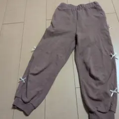 リセマイン　茶色　サイドリボン付き　スエットズボン