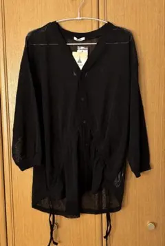 【新品】niko and... メッシュカーディガン黒