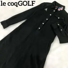 《le coqGOLF》ワンピース★長袖★ゴルフ ウェア★S デサント　ワッペン