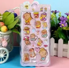 【最安値】 カピバラ おしりぷっくりシール 立体デコシール シール帳 ぷにぷに