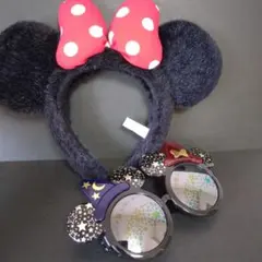 ディズニーランド　ミニー　カチューシャ　サングラス　セット