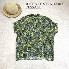 未使用級✨人気 ジャーナルスタンダードレザージュ タックスリーブシャツ 花柄 Fのサムネイル