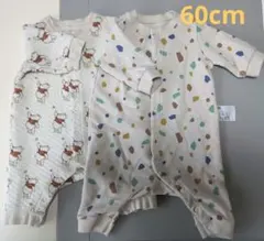 ベビー カバーオール　ロンパース 60cm　ユニクロ　2枚セット