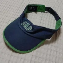 GAP KIDS サンバイザー ネイビー×グリーン L/XL レディース可のサムネイル