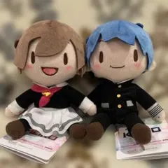 初音ミクシリーズ　ふわぷちミニぬいぐるみ　KAITO　MEIKO　制服Ver.