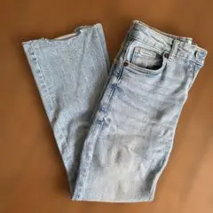 ZARA ミニフレアデニム　水色のサムネイル