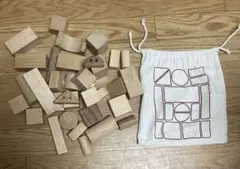 木製ブロック 36個セット 収納袋付き